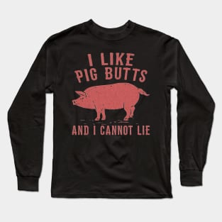 i like pig butts vintage Long Sleeve T-Shirt